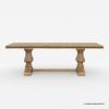 Picture of Rutherglen Rustic Solid Wood Trestle Pedestal Base Dining Table