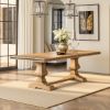 Picture of Rutherglen Rustic Solid Wood Trestle Pedestal Base Dining Table