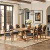 Picture of Rutherglen Rustic Solid Wood Trestle Pedestal Base Dining Table