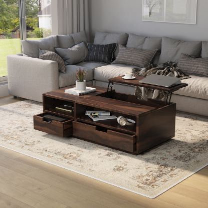 Picture of Selby Lift Top Storage Coffee Table Solid Wood