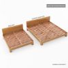 Picture of Rebersburg Solid Teak Wood Platform Bed