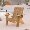 Picture of Kern Teak Wood Adirondack Chair with Cup Holder 