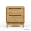 Picture of Darwen Rustic Teak Wood 2 Drawer Bedroom Nightstand