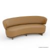Picture of Wasco Contemporary 3 Seater Curved Leather Sofa
