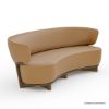 Picture of Wasco Contemporary 3 Seater Curved Leather Sofa