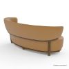 Picture of Wasco Contemporary 3 Seater Curved Leather Sofa