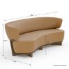 Picture of Wasco Contemporary 3 Seater Curved Leather Sofa