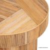 Picture of Trenton Fluted Pattern Rattan Round Coffee Table