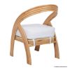 Picture of Duluth Boho Chic Bamboo Rattan Armless Dining Chair