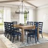 Picture of Peshtigo Teak Wood Farmhouse Large Dining Table For 10
