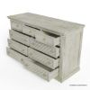 Picture of Bendigo Solid Wood 4 Piece Weathered White Bedroom Set