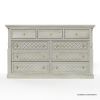 Picture of Bendigo Solid Wood Weathered White Bedroom Dresser