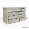 Picture of Bendigo Solid Wood Weathered White Bedroom Dresser