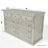 Picture of Bendigo Solid Wood Weathered White Bedroom Dresser