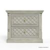Picture of Bendigo Solid Wood Weathered White 2 Drawer Nightstand