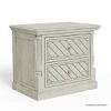 Picture of Bendigo Solid Wood Weathered White 2 Drawer Nightstand