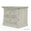Picture of Bendigo Solid Wood Weathered White 2 Drawer Nightstand