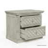 Picture of Bendigo Solid Wood Weathered White 2 Drawer Nightstand
