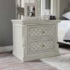 Picture of Bendigo Solid Wood Weathered White 2 Drawer Nightstand