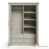Picture of Bendigo Weathered White Armoire Wardrobe with Drawers
