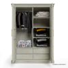Picture of Bendigo Weathered White Armoire Wardrobe with Drawers