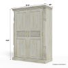 Picture of Bendigo Weathered White Armoire Wardrobe with Drawers