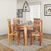 Picture of Ostrander Solid Wood 4 Seater Small Kitchen Table Set