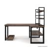 Picture of Kissimmee Solid Wood Corner Desk with Bookcase