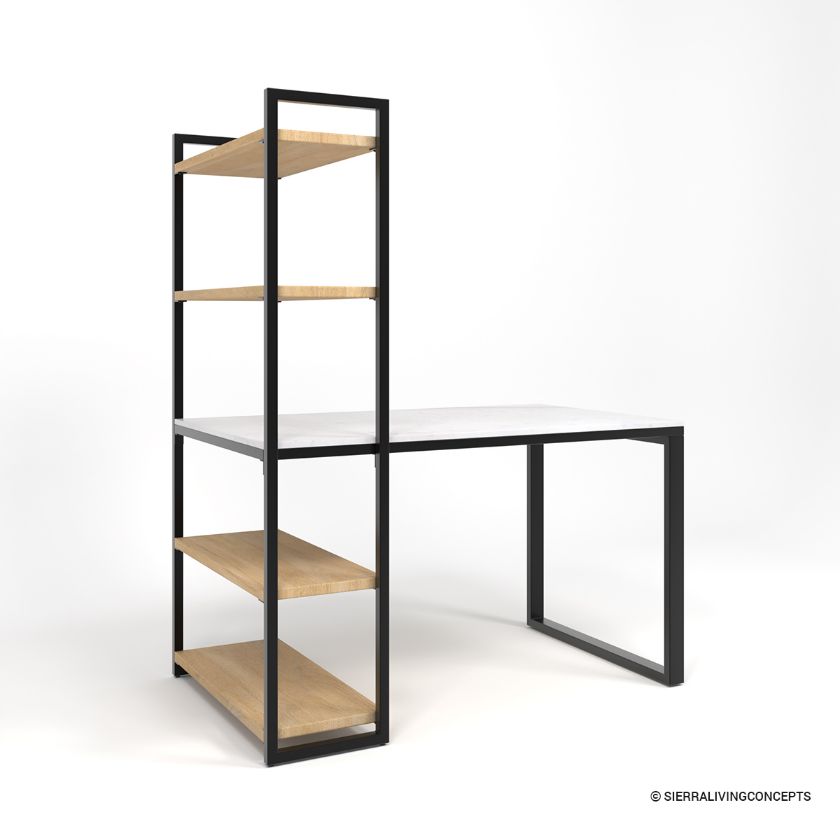 Homosassa Corner Desk with Bookshelf Size Image