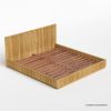 Picture of Cargo Fluted Solid Wood Platform Bed Frame