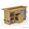 Picture of Clewiston Outdoor Bar Cabinet with Mini Fridge Space