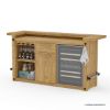 Picture of Clewiston Outdoor Bar Cabinet with Mini Fridge Space