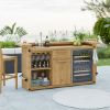 Picture of Clewiston Outdoor Bar Cabinet with Mini Fridge Space
