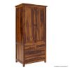 Picture of Simply Tudor Rustic Solid Wood Wardrobe Armoire With Drawers and Shelves