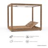 Picture of Mankato Teak Daybed Double Chaise Lounge with Canopy