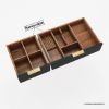 Picture of Bryan Fluted Farmhouse Black Kitchen Island with Mini Fridge Space