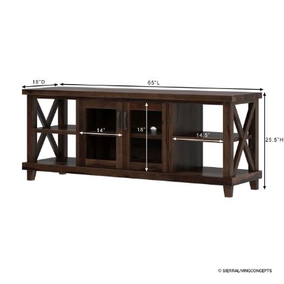 Antwerp Solid Wood Farmhouse TV Media Console Cabinet (65