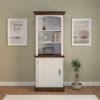 Picture of Morven Solid Wood White Bookcase with Door
