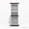 Picture of Morven Solid Wood White Bookcase with Door