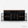 Picture of Kerry Modern Black Sideboard with Mini Fridge Space