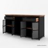 Picture of Kerry Modern Black Sideboard with Mini Fridge Space