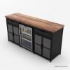 Picture of Kerry Modern Black Sideboard with Mini Fridge Space