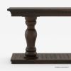 Picture of Belleair Traditional Double Pedestal Dark Wood Console Table