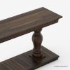 Picture of Belleair Traditional Double Pedestal Dark Wood Console Table