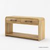 Picture of Okeechobee Waterfall Curved Console Table with Drawers