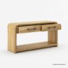 Picture of Okeechobee Waterfall Curved Console Table with Drawers