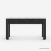 Picture of Rome Marble Top Fluted Modern Black Console Table with Drawers
