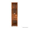 Picture of Colton Solid Wood Tall Narrow Bookcase with Drawers (73")