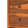 Picture of Colton Solid Wood Tall Narrow Bookcase with Drawers (73")