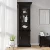 Picture of Altadena Tall Black Glass Door Bookcase with Cabinet (84")
